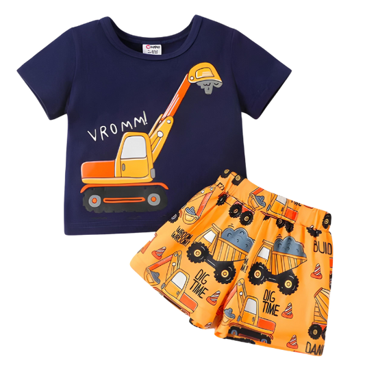 Excavator Short Sleeve Kids Wear