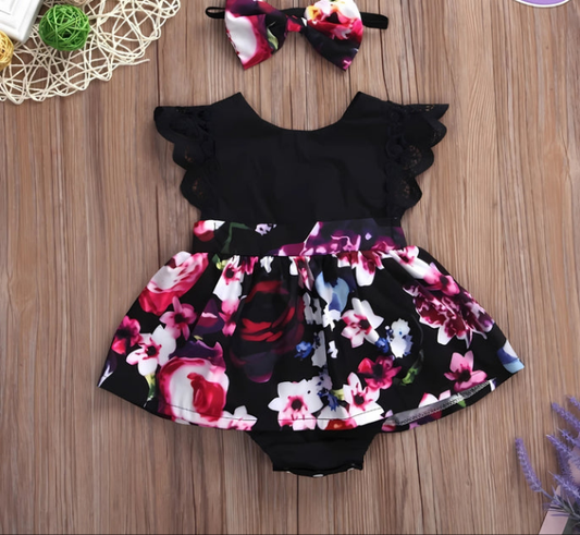 Black Floral Frock