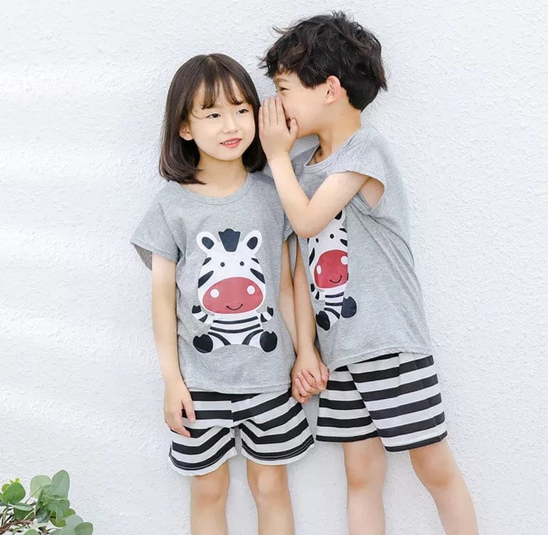 Grey zebra Kids Wear