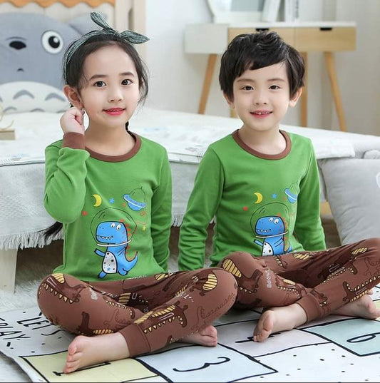 Green Blue Dragon Kids Wear