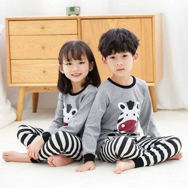 Grey zebra Kids Wear