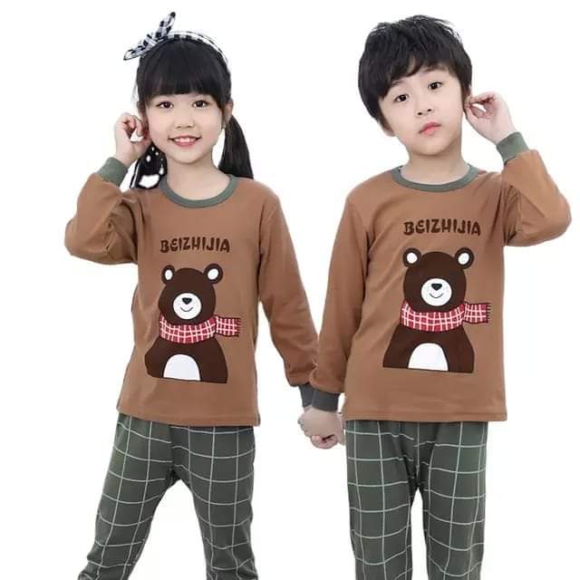 Brown Winter Bear Kids Wear