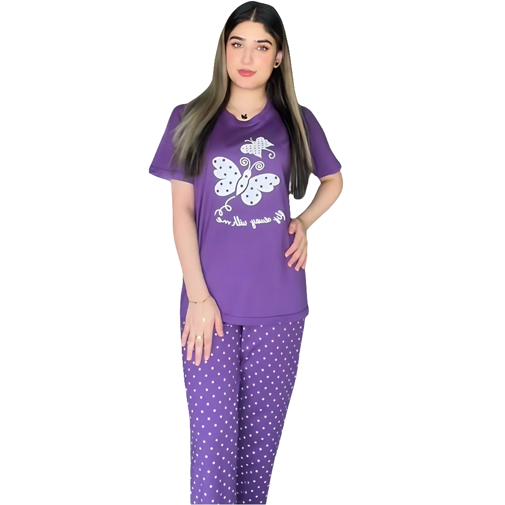 Butterfly Printed Purple pajama set