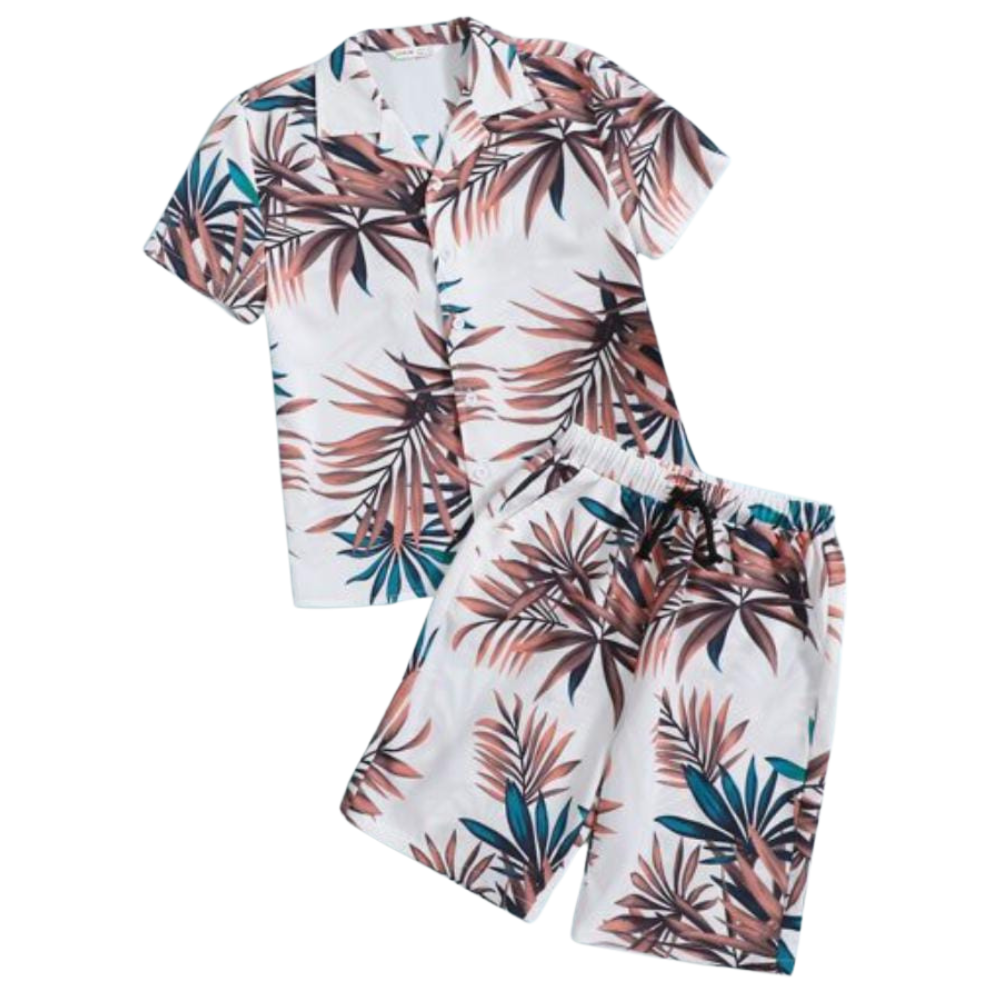 TROPICAL PRINTED SHIRT & SHORT SET