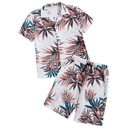 TROPICAL PRINTED SHIRT & SHORT SET