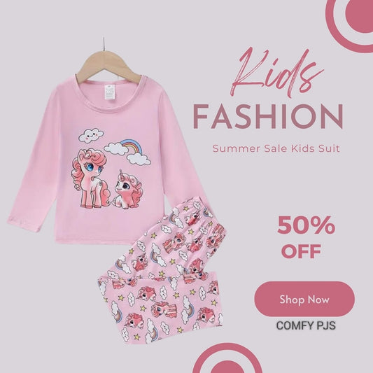 Pink Unicon rainbow Printed Kids